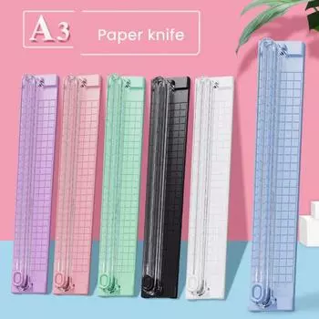Резак для бумаги формата А3, прямой, небольшой, режущий инструмент для бумаги, портативный резак для бумаги для поделок, скрапбукинга, фотокарточек, этикеток, карточек зелёный
