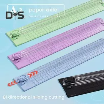 Резак для бумаги формата А3, прямой, небольшой, режущий инструмент для бумаги, портативный резак для бумаги для поделок, скрапбукинга, фотокарточек, этикеток, карточек фиолетовый