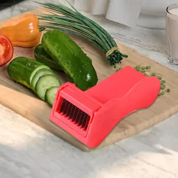 Резак для фасоли, длинный измельчитель, практичный французский измельчитель для барбекю, пикника, дома красный