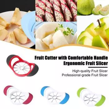 Резак для фруктов Экономия времени Нож для фруктов с 8/12 лезвиями Многофункциональный резак и разделитель для груш из нержавеющей стали Удобная конструкция ручки Инструмент для быстрой резки розы красного
