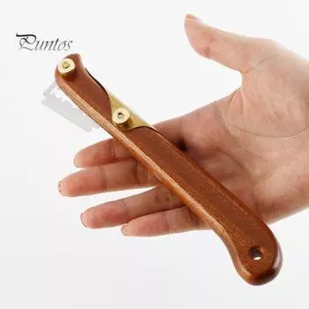 Резак для хлеба с 5 лезвиями из нержавеющей стали, резная деревянная ручка, инструмент для резки хлеба на закваске, кухонные принадлежности для выпечки коричневый