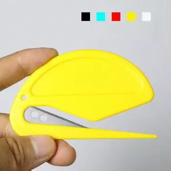 Резак для конвертов с письмом, нож для разрезания пластиковых конвертов, с безопасным скрытым лезвием/направляющим наконечником для почты для дома