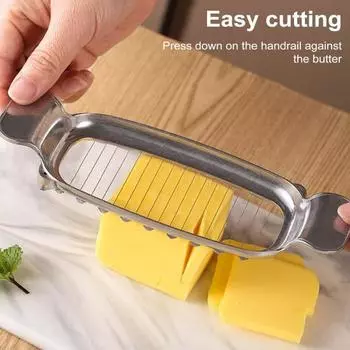 Резак для масла, нарезка для сыра, нержавеющая сталь, быстрая и легкая режущая сетка для контроля порций, нарезка для яиц, фруктов, кухонный инструмент для точной нарезки