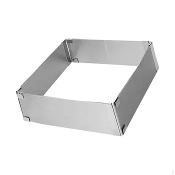 Резак для мусса, регулируемый инструмент для выпечки, круговое квадратное антипригарное кольцо для тортов, пирогов Height 8cm