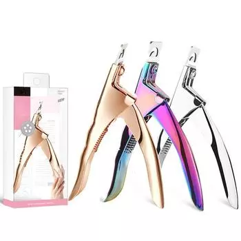 Резак для ногтей, профессиональные кусачки для ногтей, акриловые машинки для стрижки ногтей с прямыми краями, маникюрный резак, гильотинная резка, накладные ногти