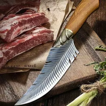 Резак для обвалки Кухонные принадлежности Кухонный нож из нержавеющей стали Нож для обвалки Нож для мясника Острый резак Инструмент