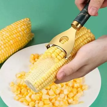 Резак для очистки кукурузы Yousheng с подвесным отверстием. Строгальный станок для кукурузы. Инструмент для удаления початков кукурузы. Хороший захват. Овощечистка для очистки початков. Кукурузный гаджет для удаления зерен кукурузы. зелёный