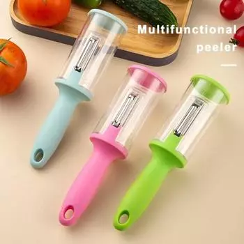 Резак для очистки овощей, рыбочистка, многофункциональная нержавеющая сталь с эргономичной ручкой, безопасная в использовании машина для очистки контейнеров синий