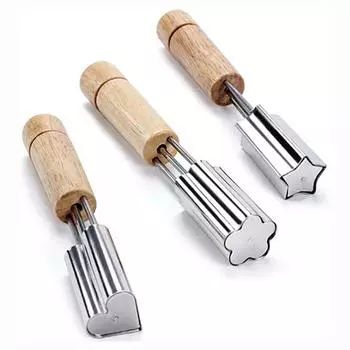 Резак для овощей и фруктов, звезда, цветок, сердце, штампы для печенья из нержавеющей стали, декоративные формы для выпечки, кухонные аксессуары