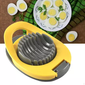 Резак для яиц, слайсер, гаджет для резки домашней практичной клубники с проволокой из нержавеющей стали Gray Green