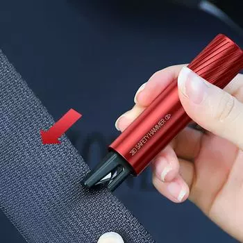 Резак для ремня безопасности автомобиля, мини-разбиватель оконного стекла, 2-в-1, инструмент для автоматического аварийного выхода серебряный