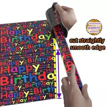 Резак для рулонов упаковочной бумаги Резак для рулонов подарочной упаковочной бумаги с ручкой-толкателем