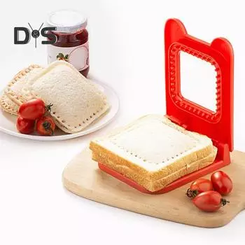 Резак для сэндвичей, форма для сэндвич-хлеба, сделай сам, пищевой класс, нержавеющая начинка, машина для сэндвич-уплотнения, инструмент для выпечки красный