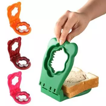 Резак для сэндвичей и герметик Сэндвичница в форме цветка, простой в использовании инструмент для формирования сэндвичей своими руками для печенья, блинов зелёный