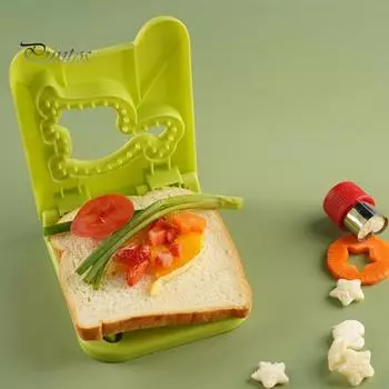 Резак для сэндвичей и упаковщик карманных сэндвичей, резак для некрустабле, лезвие из нержавеющей стали, безопасный дизайн, простые в использовании кухонные инструменты для детей A