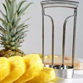 Резак для сердцевины ананаса из нержавеющей стали, простой в использовании ручной инструмент для удаления сердцевины фруктов, товары для дома M серебряный