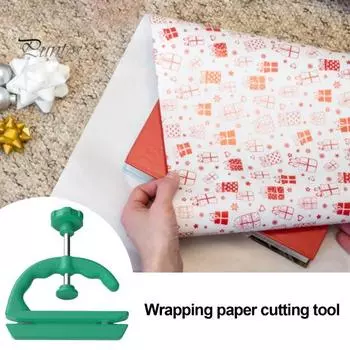 Резак для упаковочной бумаги, скрытое лезвие из сплава, многоразовый инструмент для самостоятельного резака на день рождения, Рождество A чёрный