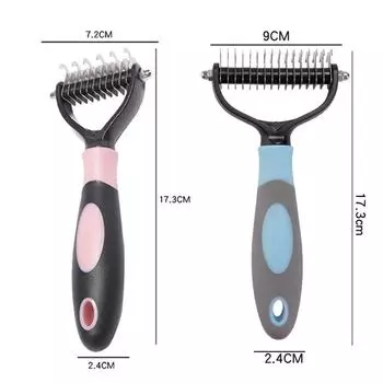 Резак для узлов на меху домашних животных, инструменты для ухода за собаками, расческа для удаления шерсти домашних кошек, двухсторонняя расческа для товаров для домашних животных, щетка для кошек