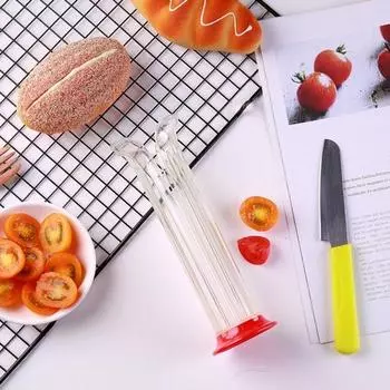 Резак для винограда, нарезка для клубники, маленький резак для помидоров, вишен, держатель контейнера для фруктов, резак для фруктового салата, инструмент для изготовления детей 19cm