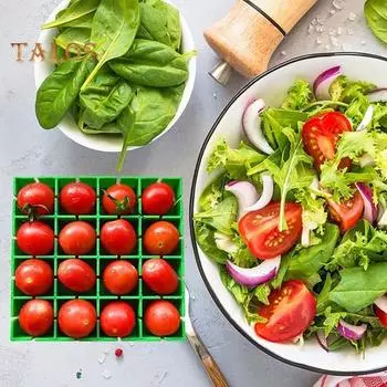 Резак для винограда, слайсер для томатов, инструмент для нарезки фруктов для вишни, винограда, клубники, простой в использовании кухонный гаджет для салатов, закусок, пиццы зелёный