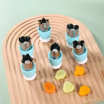 Резак для запеченных фруктов, цветов, бабочка, форма для лица, домашняя прессованная нержавеющая сталь, фруктовое и овощное печенье, детское питание A синий