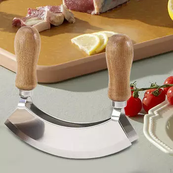 Резак с двойным лезвием из нержавеющей стали для приготовления чеснока, овощной моркови