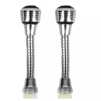 Режимы: вращающийся на 360° барботер, экономия воды, насадка высокого давления, адаптер для фильтра, удлинитель для крана, аксессуары для ванной комнаты и кухни