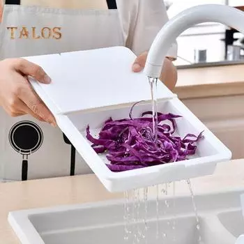 Режущая площадка, вращение на 180 градусов, экономия места, многоразовый универсальный разделочный блок 3 в 1, инструмент для ресторана серый