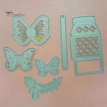 Режущие штампы Прочный нежный дизайн DIY Бабочка Подарочная коробка Режущие штампы для подарков серебряный