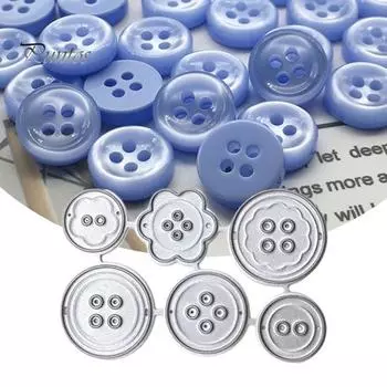 Режущий штамп DIY Эффективная углеродистая сталь Симпатичная форма пуговицы Устойчивая к ржавчине трафаретная форма для открыток серебряный