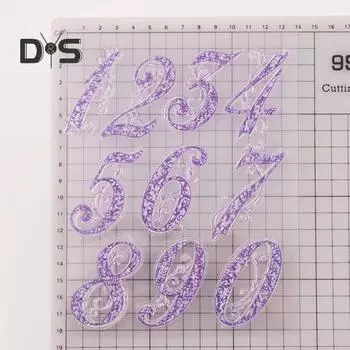 Режущий штамп с номером шаблона DIY Инструменты для торта TPR Форма для выпечки Шаблон кекса 1