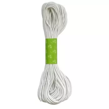 Резина круглая клеверная, 1 круг, толщина ок.. 1,5 мм, рулон 6 м, белый 26-019