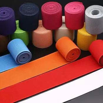 Резинка для детской одежды: Цветной широкий пояс 5CM белый