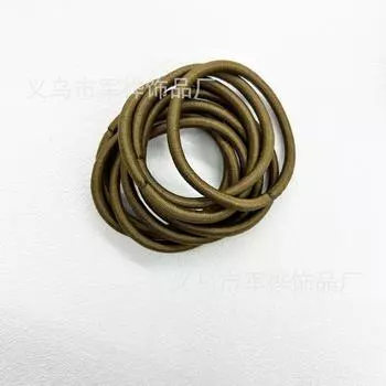 Резинка для волос 0,4 мм, повязка на голову, простая и эластичная резинка для волос, веревка для волос, аксессуары для волос, резинка для головного убора. коричневый