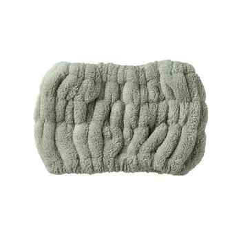 Резинка для волос CB JAPAN Carari - микрофибра, быстросохнущая, ультраабсорбирующая, мягкая на ощупь, для мытья лица, ванны, серая [окружность головы 40-80 см]