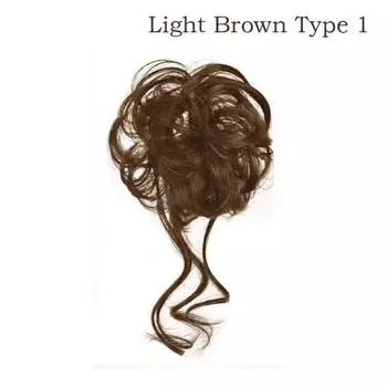 Резинка для волос «Цветочный бутон» Детский парик Повязка на голову Милые детские детские аксессуары для волос Первый день рождения ребенка Light Brown Type 1