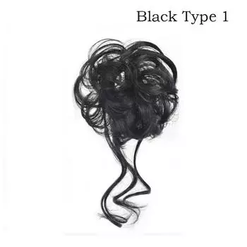 Резинка для волос «Цветочный бутон» Детский парик Повязка на голову Милые детские детские аксессуары для волос Первый день рождения ребенка Black Type 1