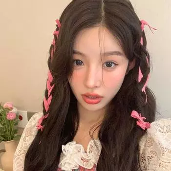 Резинка для волос Длинная лента для волос Лолита Y2k Резинка для волос Модная резинка для волос с бантом для девочек жёлтый