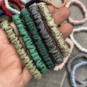 Резинка для волос из 100% чистого шелка шелковицы, резинка для волос ручной работы, женские аксессуары для волос для девочек, натуральные резинки для волос 2 см