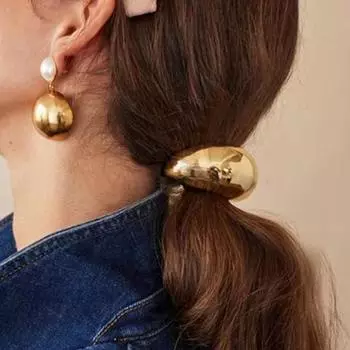 Резинка для волос из сплава с бантом и геометрическим узором, эластичная лента, не раздражающая кожу головы, высокоэластичная резинка для хвоста, аксессуары для волос A