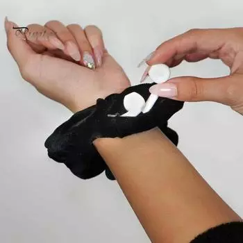 Резинка для волос, скрытый карман, держатель для пучка вьющихся волос, портативная мини-сумка, аксессуар для пучка длинных волос вино красного