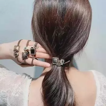 Резинка для волос в стиле ретро-флакона духов - корейская эластичная лента двойного назначения