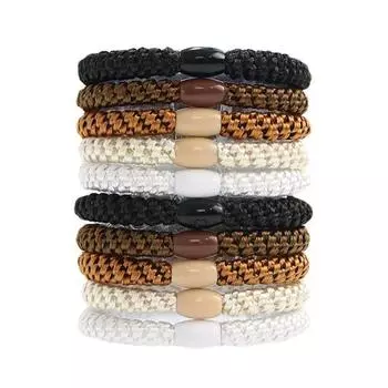 Резинки для волос без повреждений 10/15 шт. Держатели для хвоста, эластичные резинки для волос для густых волос, резинки для плетения для женщин, девочек