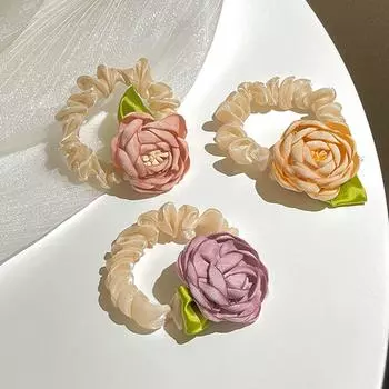 Резинки для волос, держатели для хвостиков, резинки для волос, милые резинки для волос, женские веревки для волос, цветочные резинки для волос фиолетовый