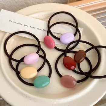 Резинки для волос для женщин и девочек, однотонная эластичная повязка на голову, держатель для хвоста, женские аксессуары для волос, резинки для волос