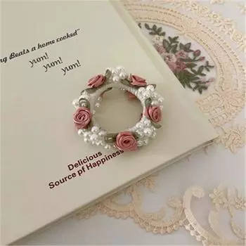 Резинки для волос, хвостики, аксессуары для волос, женские резинки для волос с бусинами, резинка для волос, резинка для волос с жемчужным цветком 7cm