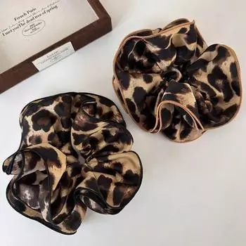 Резинки для волос с леопардовым принтом для женщин, винтажные резинки для волос, резинки для волос, аксессуары для волос для девочек, резинки для хвостиков