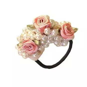 Резинки для волос с жемчугом и бусинами Резинки для волос с конским хвостом Сладкие резинки для волос с жемчугом 1pcs