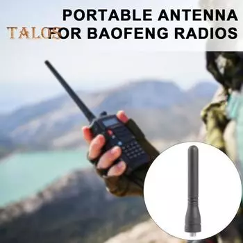 Резиновая антенна с высоким коэффициентом усиления, гнездо, 10 Вт, 2,15 дБи, рация, усилитель дальности радиосвязи для Baofeng BF-UV5R UV6R 888S SMA-F чёрный