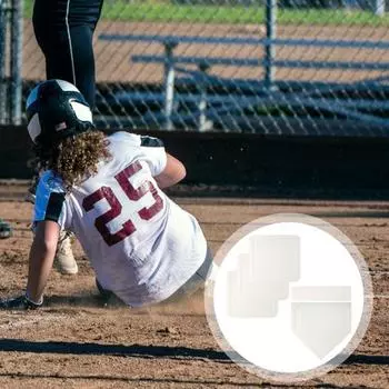 Резиновая база для бейсбола и софтбола, износостойкая домашняя пластина, полевая база для детей и взрослых, лагеря, лиги, школы D белый